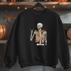 Halloween Skeleton Shirt Funny Skeleton Halloween T-Shirt Spooky Season Halloween Floral Skul Halloween Gift,SAS1711