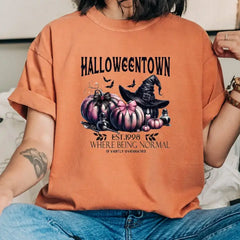Halloweentown Cute Witchy Women’s T-shirt Pink Halloween Shirt Retro Halloween Shirt Halloween Shirt Fall Shirt