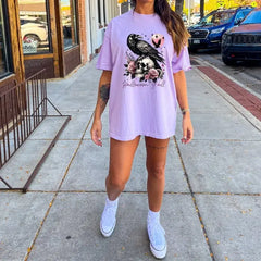 Halloweentown Yall Women’s T-shirt Pink Skeleton Halloween Shirt Pink Skull Flowers Shirt Retro Halloween Shirt,Fall