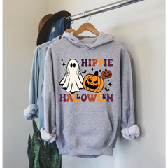 Hippie Halloween Sweatshirt Retro Halloween Sweater Ghost Hoodie Halloween Shirt SAS382 - Physical