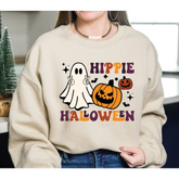 Hippie Halloween Sweatshirt Retro Halloween Sweater Ghost Hoodie Halloween Shirt SAS382 - Physical