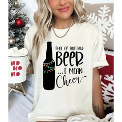 Holiday Beer Comfort Colors Shirt Christmas Beer shirt Christmas Shirt Funny Christmas Shirt Christmas Party