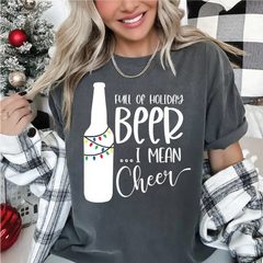 Holiday Beer Comfort Colors Shirt Christmas Beer shirt Christmas Shirt Funny Christmas Shirt Christmas Party