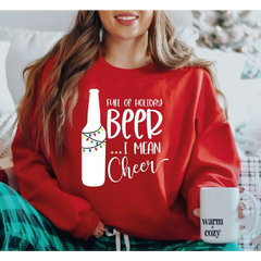 Holiday Beer Sweatshirt,Christmas Beer sweatshirt,Christmas Shirt,Family Christmas,Christmas Hoodie,LS606 - Physical