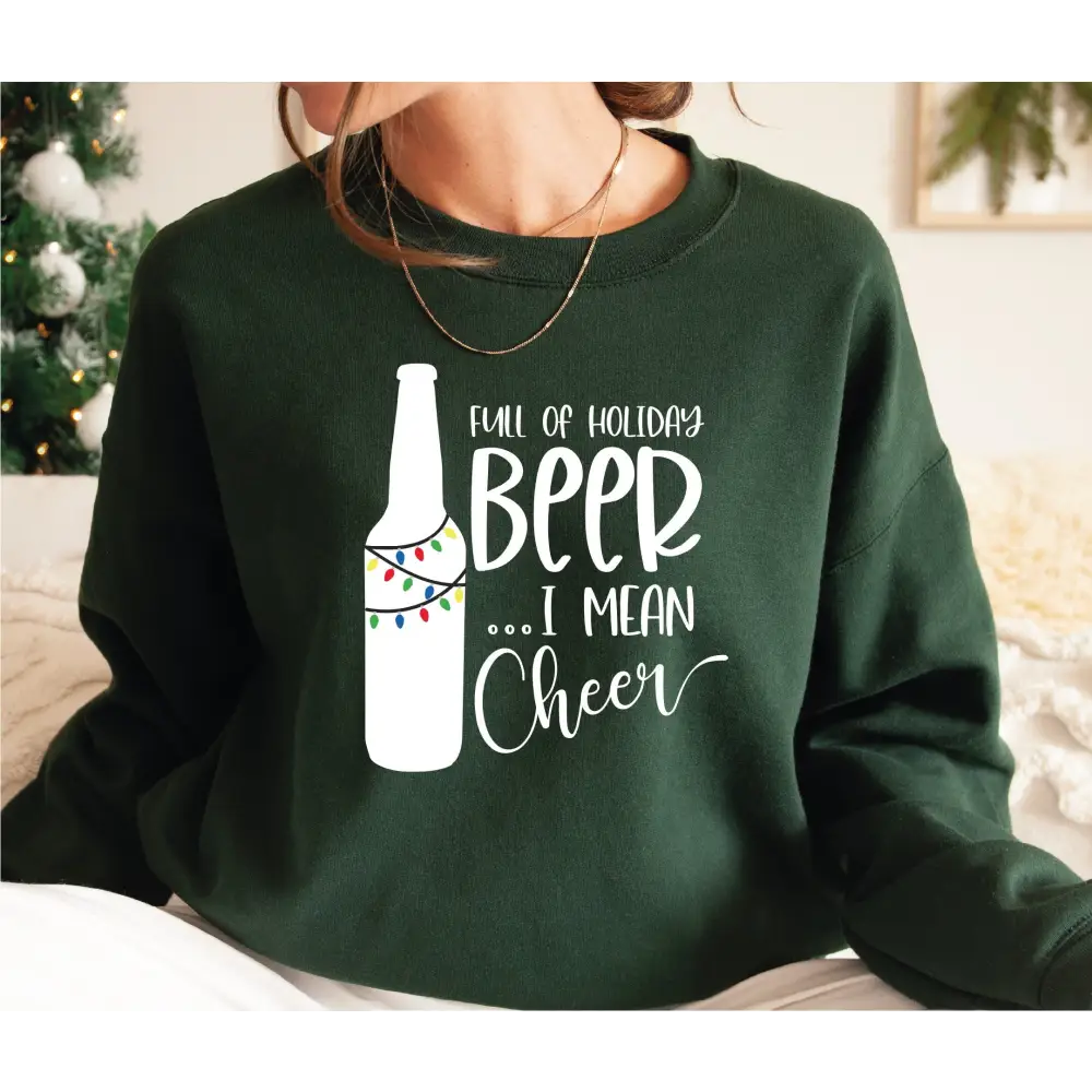 Holiday Beer Sweatshirt,Christmas Beer sweatshirt,Christmas Shirt,Family Christmas,Christmas Hoodie,LS606 - Physical