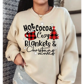Hot Cocoa Cozy Blankets and Christmas Movies Sweathirt and Hoodie Funny Christmas Coffee Family Sweatshirt Xmas Gift