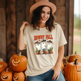 Howdy Fall Halloween Comfort Colors T-Shirt Western Ghost Tee Fall Season,Pumpkin Season Funny Halloween Ghost