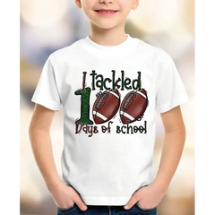 I Tackled 100 Day of School Shirt Funny 100th Of School Shirt 100 Days Of School Celebration Football School Shirt