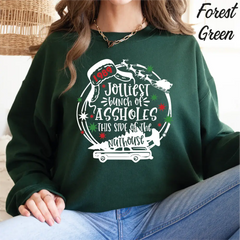 Jolliest Bunch Of Christmas Sweatshirt Funny Christmas Sweatshirt cstmzn-chrstms-009 - Physical