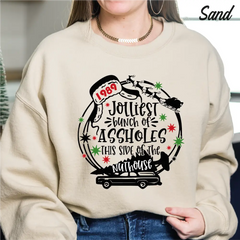 Jolliest Bunch Of Christmas Sweatshirt Funny Christmas Sweatshirt cstmzn-chrstms-009 - Physical