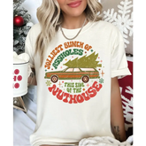 Jolliest Bunch Of this side of the Nuthouse Comfort Colors Shirt Jolliest Bunch of Assholes Christmas Group Shirt LS713