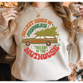 Jolliest Bunch Of this side of the Nuthouse Sweatshirt Jolliest Bunch of Assholes Christmas Vacation Sweatshirt LS713
