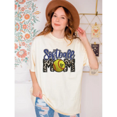 Leopard Softball Mom Shirt Softball Comfort Colors Tshirt Softball Mama Shirt Gift for Softball Mom Softball Lover