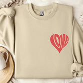 Love Heart Valentines Day Sweatshirt Hoodie Heart Love Cute Valentine Sweatshirt SFS0128 - Physical