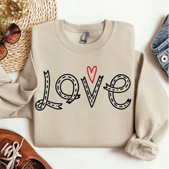 Love Sweatshirt Love Ribbon Sweatshirt Engagement Valentine’s Day Gift SFS0140 - Physical
