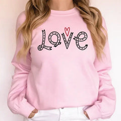 Love Sweatshirt Love Ribbon Sweatshirt Engagement Valentine’s Day Gift SFS0140 - Physical