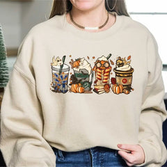 Magic Fall Sweatshirt Halloween Wizard Sweater Wizard Fan Gift Pumpkin Spice Latte Fall Coffee Shirt Magic Latte Hoodie