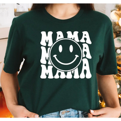 Mama Smile Face Shirt Hot Yellow Happy Mama Shirt Funny Mom Shirt Mothers Day Gift Ideas LS337 - Physical