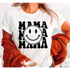 Mama Smile Face Shirt Hot Yellow Happy Mama Shirt Funny Mom Shirt Mothers Day Gift Ideas LS337 - Physical