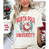 North Pole University Comfort Colors Shirt Christmas Collage Shirt Santa Family T-Shirt Christmas Gifts Santa
