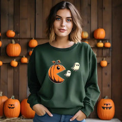 PacWeen Sweatshirt Funny Halloween Season,Spooky Vibes Tee Halloween Pumpkin Shirt,Funny Halloween SAS1748 - Physical