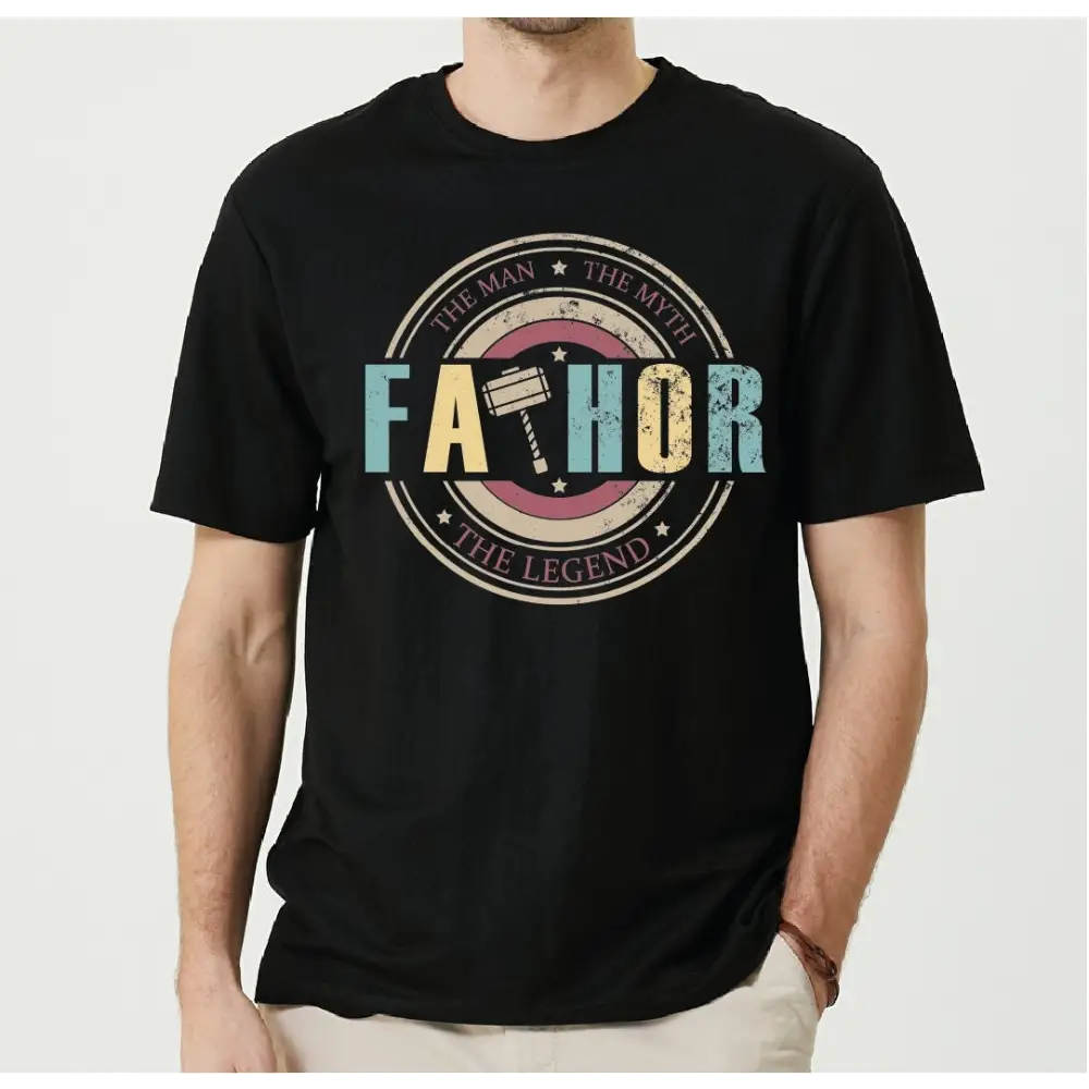 Retro Fathor Shirt Funny Dad T-Shirt Father’s Day Gift Fathor Definition Shirt The Legend Tshirt The Man Tee LS450