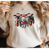 Sheep Christmas Light Sweatshirt Christmas Sheeps Sweatshirt Funny Farm Animal Xmas Shirt Sheep Christmas Youth