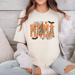 Spooky Mama Halloween Leopard Grunge Comfort Colors Tshirt Pumpkin Shirt Funny Halloween Shirt Ghost mama