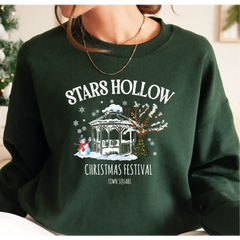 Stars Hollow Christmas Sweatshirt Stars Hallow Winter Sweatshirt Vintage Style Stars Hollow Hoodie Lukes Diner
