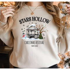 Stars Hollow Christmas Sweatshirt Stars Hallow Winter Sweatshirt Vintage Style Stars Hollow Hoodie Lukes Diner
