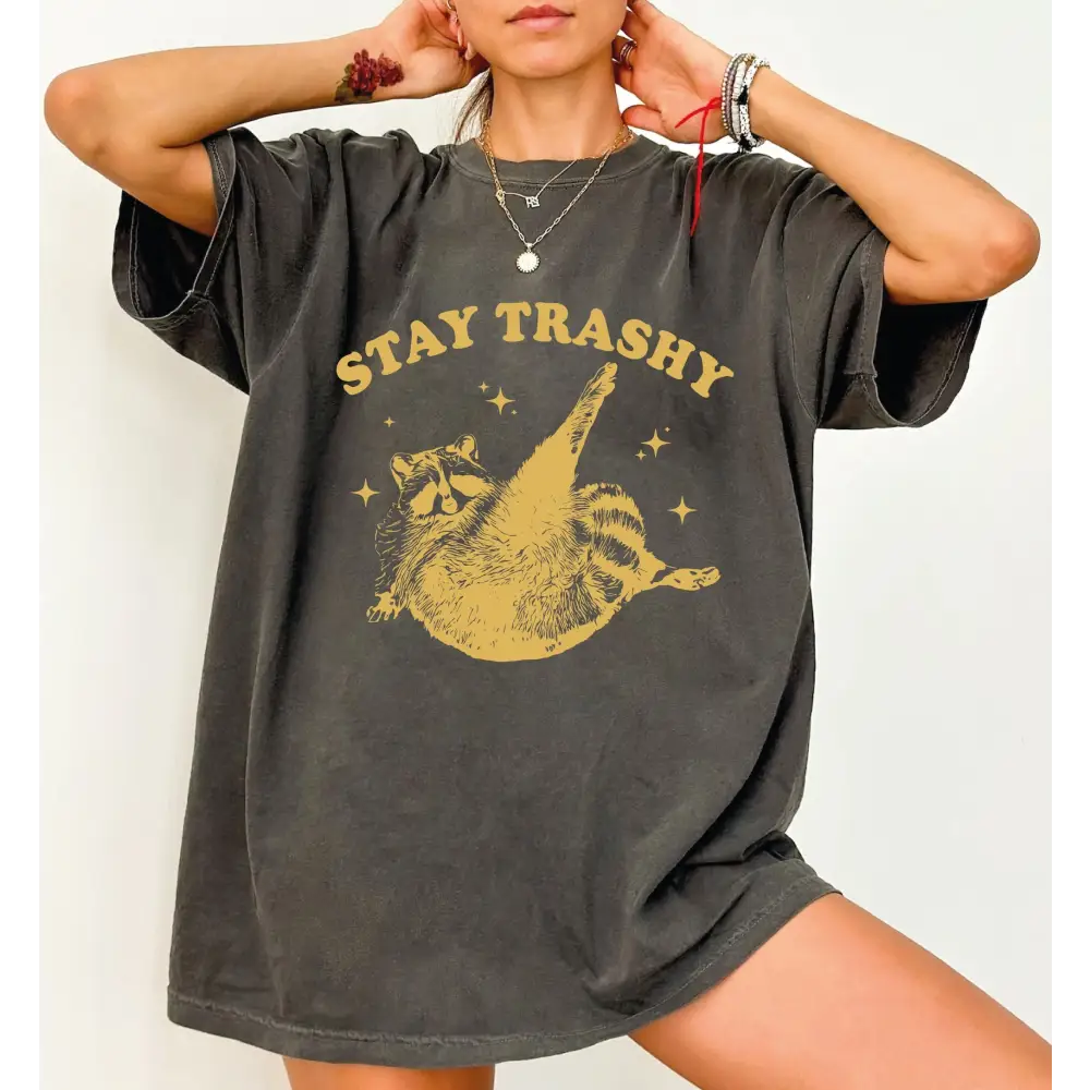Stay Trashy Comfort Colors Shirt Funny Raccoon Shirt Funny Opossum Shirt Funny Skunk Tshirt Funny Meme Tee Funny Animal