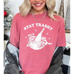 Stay Trashy Comfort Colors Shirt Funny Raccoon Shirt Funny Opossum Shirt Funny Skunk Tshirt Funny Meme Tee Funny Animal
