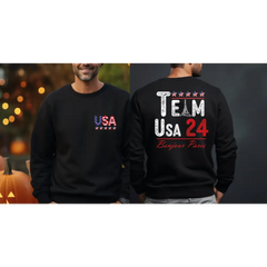 Team USA Sweatshirt USA Supporter Hoodie Usa Team Sweatshirt Bonjour Paris Sweatshirt Patriotic Sweater L024 - Physical