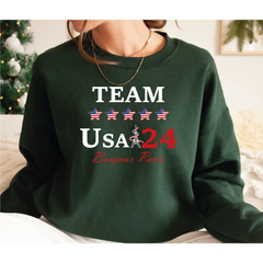 Team USA Sweatshirt USA Supporter Hoodie Usa Team Sweatshirt Bonjour Paris Sweatshirt Patriotic Sweater L023 - Physical