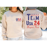 Team USA Sweatshirt USA Supporter Hoodie Usa Team Sweatshirt Bonjour Paris Sweatshirt Patriotic Sweater L024 - Physical