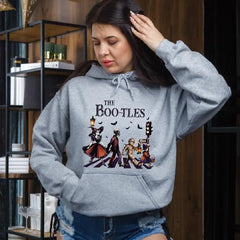 The Boo-tles Sweatshirt Witchy Halloween Tshirt,Classic Rock Lover Tee The Beatles Walking Across Shirt,SAS1703