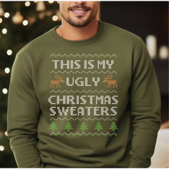 This Is My Ugly Christmas Sweater Comfort Colors Sweatshirt Ugly Christmas Sweatshirt Ugly Christmas Family Sweatshirt