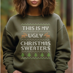 This Is My Ugly Christmas Sweater Comfort Colors Sweatshirt Ugly Christmas Sweatshirt Ugly Christmas Family Sweatshirt