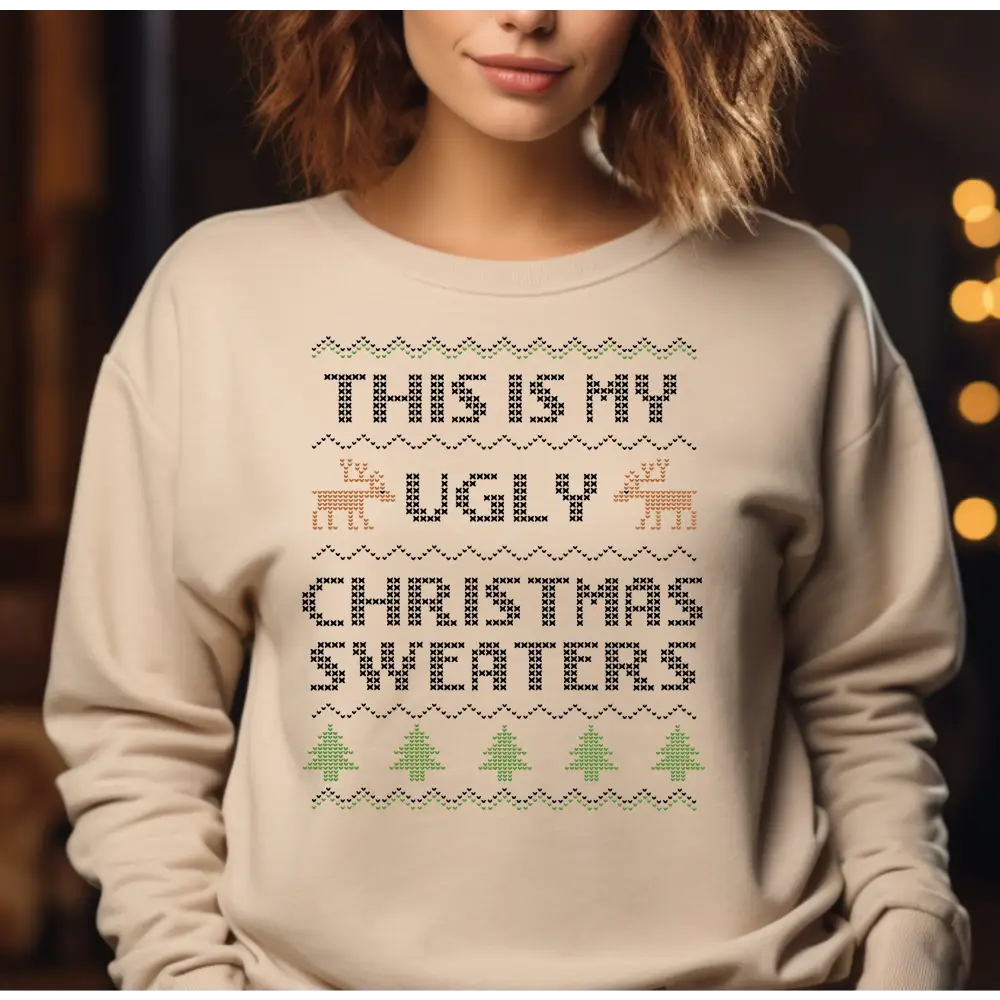 This Is My Ugly Christmas Sweater Comfort Colors Sweatshirt Ugly Christmas Sweatshirt Ugly Christmas Family Sweatshirt