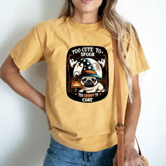 Too Cute Too Spook Too Grumpy Too Care T-Shirt,Funny Dog Halloween Comfort Colors Shirt,Fall Season Pumpkin Season