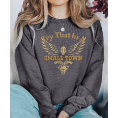 Try That In A Small Town I Stand With Sweatshirt American Flag Quote Concert Sweathirt, Country Music Sweatshirt LS529