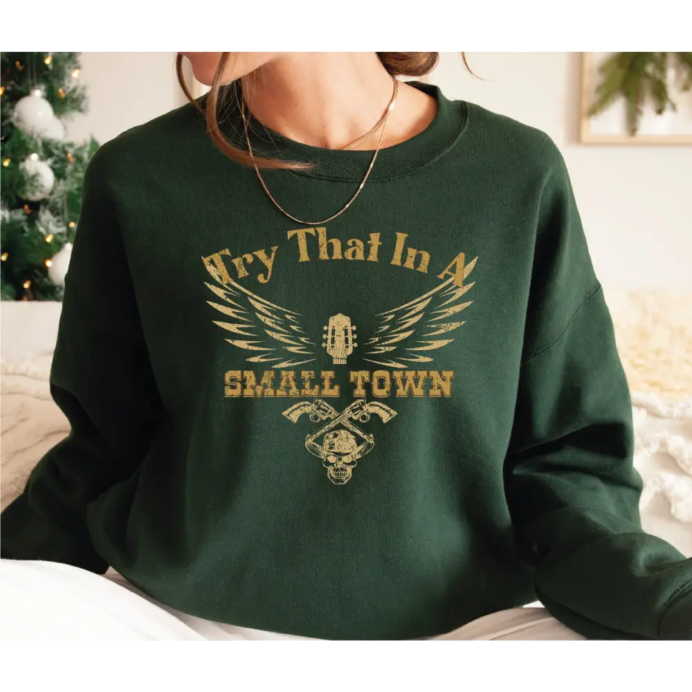 Try That In A Small Town I Stand With Sweatshirt American Flag Quote Concert Sweathirt, Country Music Sweatshirt LS529