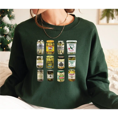 Vintage Style Canned Pickles Sweatshirt Canning Season Sweatshirt Pickle Lovers Sweatshirt Homemade Pickles Sweater