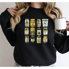 Vintage Style Canned Pickles Sweatshirt Canning Season Sweatshirt Pickle Lovers Sweatshirt Homemade Pickles Sweater