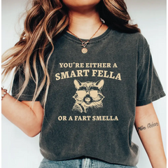 You Are A Smart Fella Or Fart Smella Comfort Colors Shirt Weird Shirt Funny Meme Shirt Trash Panda Shirt LS895