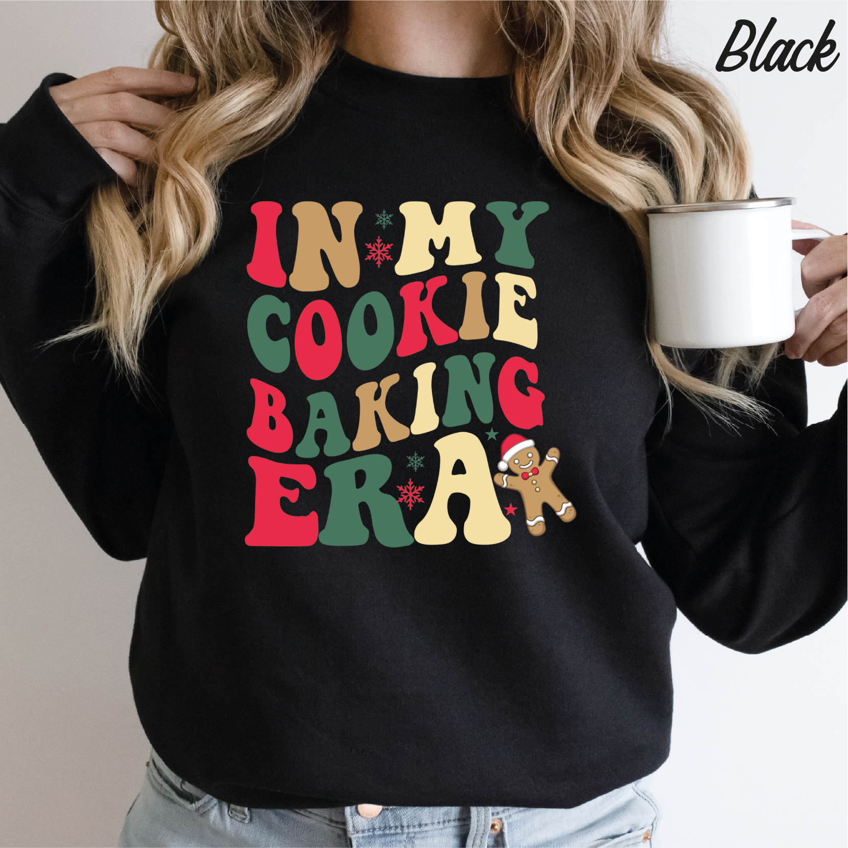 In My Cookie Baking Era Christmas Sweatshirt Baking Christmas Sweatshirt cstmzn-chrstms-008