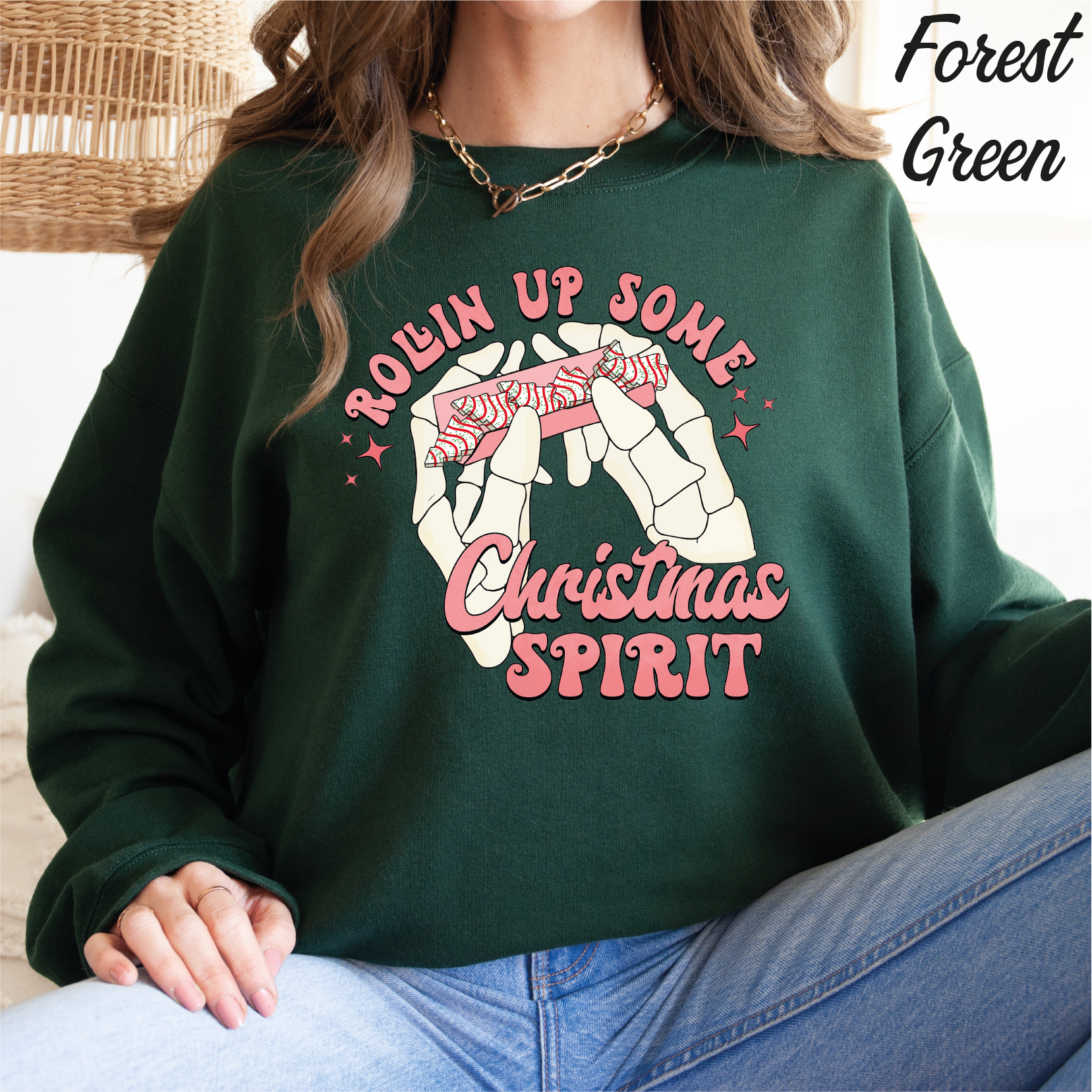 Rolling Up Some Christmas Spirit Sweatshirt Gift for Her Christmas Gift Sweatshirt Christmas Sweatshirt For Mom