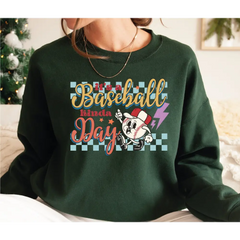 Baseball Game Day Sweatshirt and Hoodie Retro Game Day Hoodie It’s A Baseball Kinda Day Sweater Baseball Mom Sweater