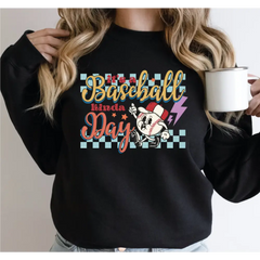 Baseball Game Day Sweatshirt and Hoodie Retro Game Day Hoodie It’s A Baseball Kinda Day Sweater Baseball Mom Sweater