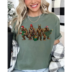 Bigfoot Christmas Lights comfort Colors Shirt Sasquatch Christmas Shirt Cute Christmas Family Shirt LS694 - Physical